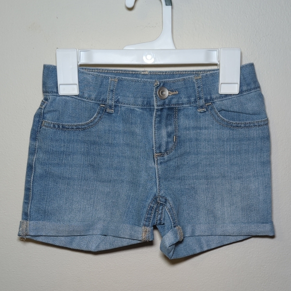 The Children's Place Light Blue Jean Shorts Adjustable Waist Girls Size 6